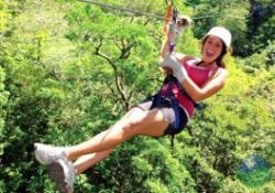Girl in guanacaste canopy