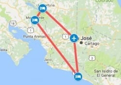 Los tres principales destinos de Costa Rica