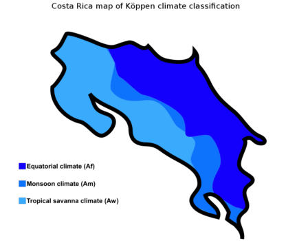 Climate Zones in Costa Rica