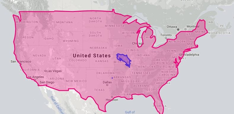 What is the largest state in the US? Size of the states by land area