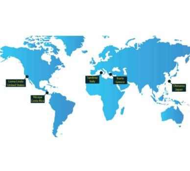 Blue Zone World Map