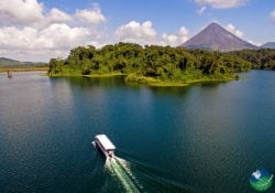 Boat on Lake Arenal