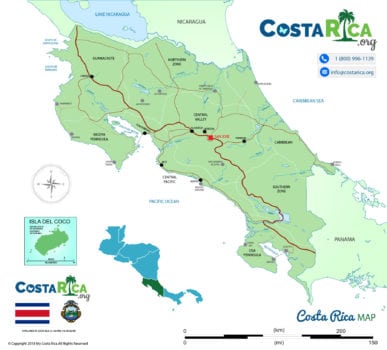 Costa Rica Highway Map